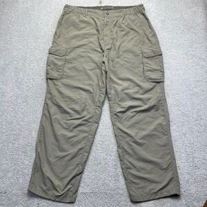 REI Sahara Cargo Pants Mens XL 30L Sage Green Nylon Hiking Outdoor Trekking